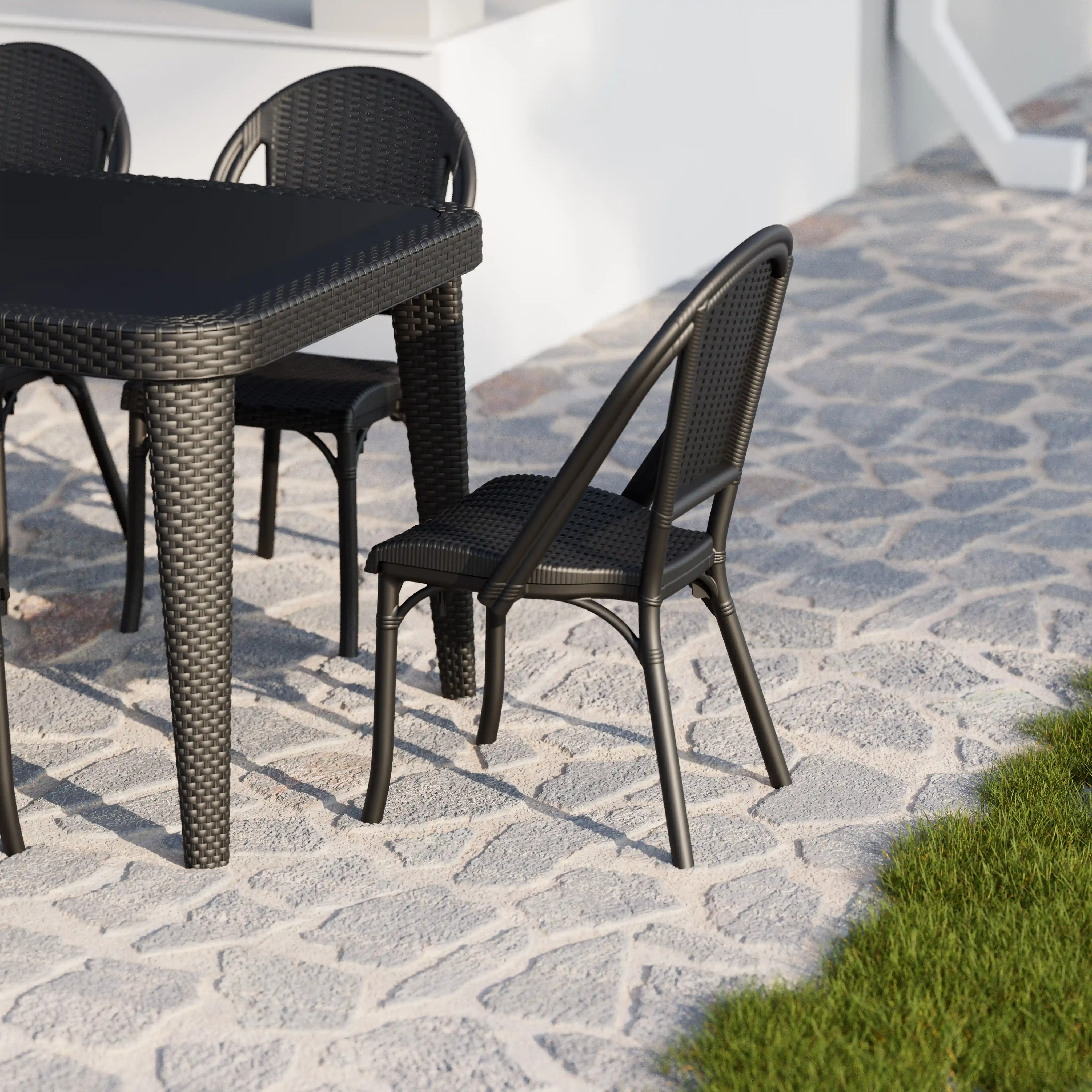i.masaさん専用 Rattan Dokulu Osaka Masa 90x150 cm - Dış Camlı Bahçe ve Balkon